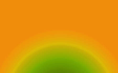 Abstract gradient lime green half circle on carrot orange  backgroundの写真素材