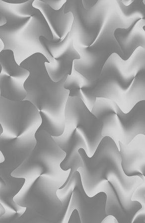 Metallic gray futuristic wavy pattern for abstract background