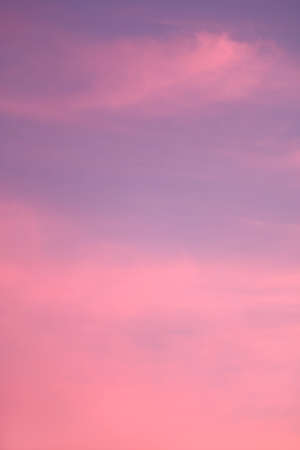 Gorgeous Gradient Purple and Pink Cloudy Sky with Sunset Afterglowの写真素材