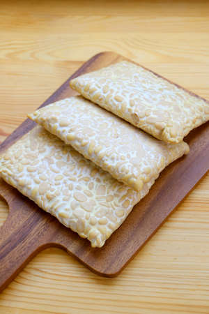 Heap of Fresh Tempeh, a High Plant-based Protein Source for Whole Foods Plant-based Dietの写真素材
