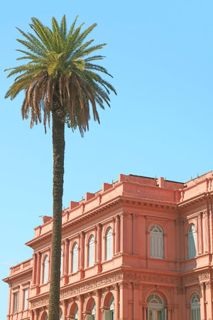 Casa Rosada or the Pink House, a Historical Presidential Palace Located on Plaza de Mayo Square in Buenos Aires, Argentina, South Americaのeditorial素材