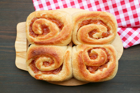 Delectable low sugar healthy apple cinnamon rollsの写真素材