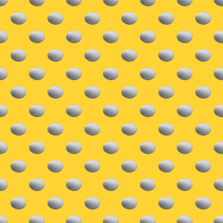 Seamless Pattern of Silver Egg on Tuscan Sun Yellow Backgroundの写真素材