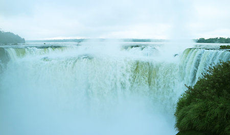 Incredible Devil's Throat of Iguazu Falls at Argentinian side, Iguazu National Park, Argentina, South Americaの写真素材