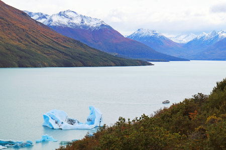 Lake Cruise on the Lake Argentino, Perito Moreno Glacier, El Calafate, Patagonia, Argentina, South Americaの写真素材