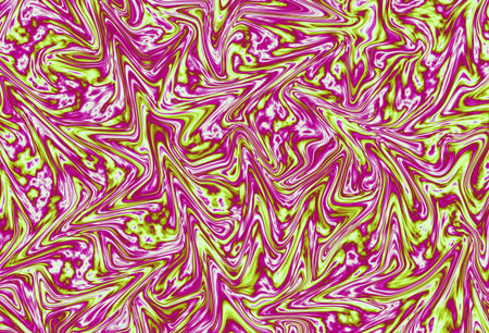 Illustration of fandango purple and lime green color liquid textureの写真素材