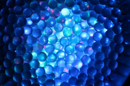 A background of colorful glass marbles の写真素材