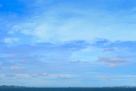 commercial container ship with sky on sea の写真素材