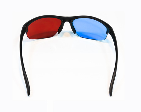 3d glasses on white background