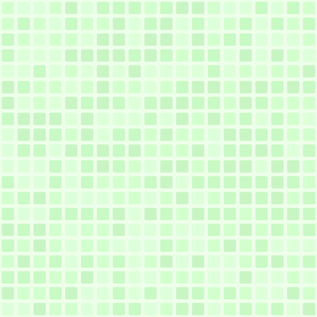 Square pattern. Vector seamless background with green rounded squares on light green backdropのイラスト素材