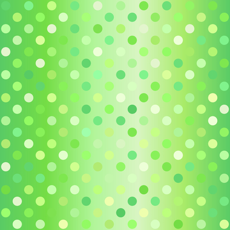 Polka dot pattern. Vector seamless dot gradient background with green circles on gradient backdrop.のイラスト素材