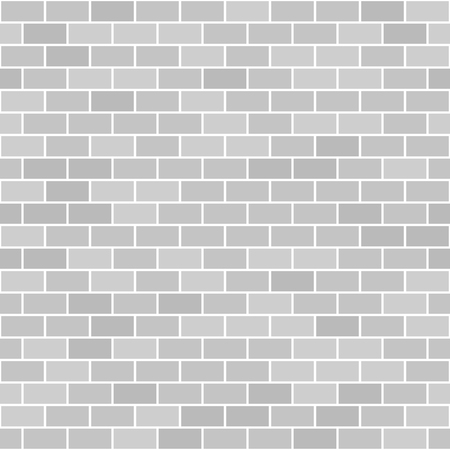 Brick pattern. Vector seamless brick wall background: gray rectangles on white backdropのイラスト素材