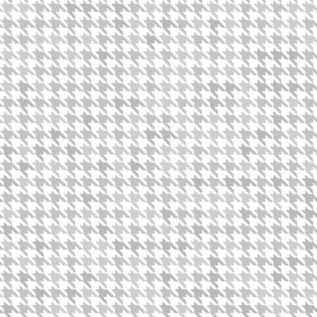 Houndstooth pattern. Seamless vector background with gray ornament on white backdrop