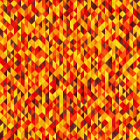 Triangle pattern. Seamless vector background with maroon, red, orange, gold, yellow trianglesのイラスト素材