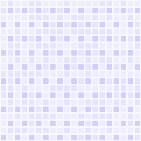 Violet square pattern. Seamless vector background with violet rounded squares on light lavender backdropのイラスト素材