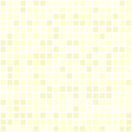 Square pattern. Vector seamless background: yellow rounded squares on light yellow backdropのイラスト素材