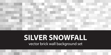 Rectangle pattern set "Silver Snowfall".のイラスト素材