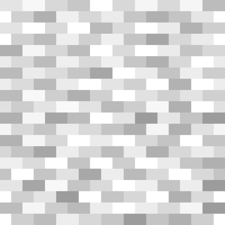 Rectangle pattern. Vector seamless brick background with gray and white rectanglesのイラスト素材
