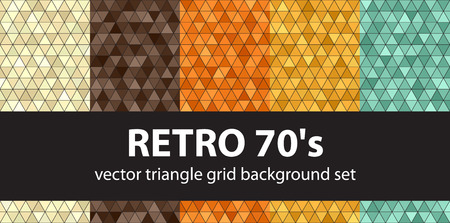 A Triangle pattern set "Retro 70's".のイラスト素材