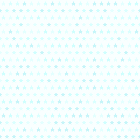 Cyan star pattern. Seamless vector background with blue stars on light blue backdropのイラスト素材