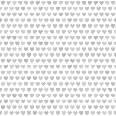Heart pattern. Seamless vector background: gray hearts on white backdropのイラスト素材