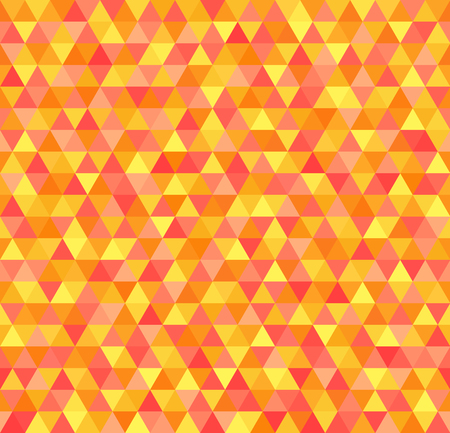 Triangle pattern. Seamless vector background with red, orange, yellow triangles.のイラスト素材