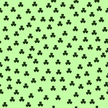 Shamrock pattern. Seamless vector background - green leaves on light green backdropのイラスト素材