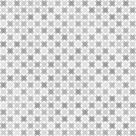 Gray checkered abstract pattern. Seamless vector background - gray shapes on white backdropのイラスト素材