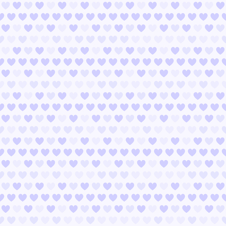 Violet heart pattern. Seamless vector love background - purple hearts on light lavender backdropのイラスト素材