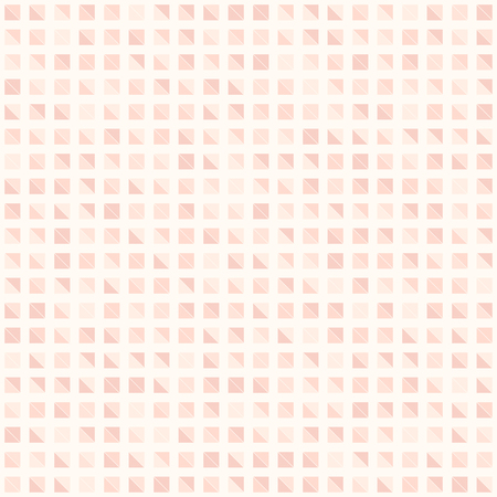Rose triangle pattern. Seamless vector background - red right triangles on light pink backdropのイラスト素材