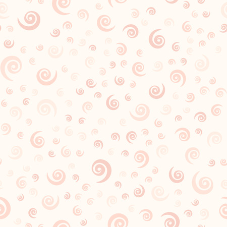 Rose spiral pattern. Seamless vector background - red vortexes on light pink backdropのイラスト素材