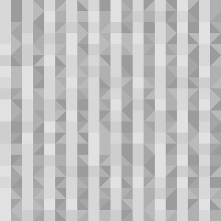 Gray striped pattern with right triangles, squares. Seamless vector background with stripes made of dark triangles and light squaresのイラスト素材