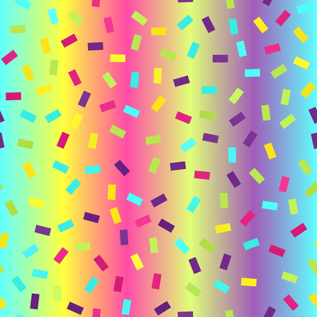 Glowing rectangle pattern. Scyan, yellow, rose, green, violet rectangles on gradient backdropのイラスト素材