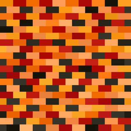 Rectangle pattern. Seamless vector background with red, peach, black, orange, pumpkin rectanglesのイラスト素材