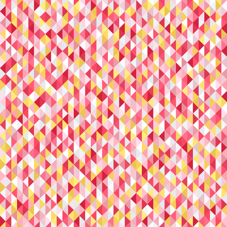 A Triangle pattern. Seamless vector background with yellow, rose, white, orange, gray trianglesのイラスト素材