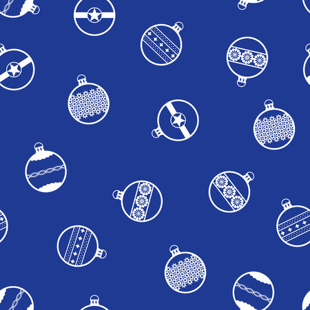 New year pattern with Christmas balls.のイラスト素材