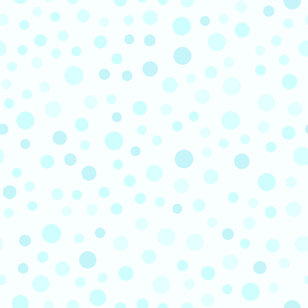 Cyan polka dot pattern. Seamless vector background with blue circles on light cyan backdropのイラスト素材