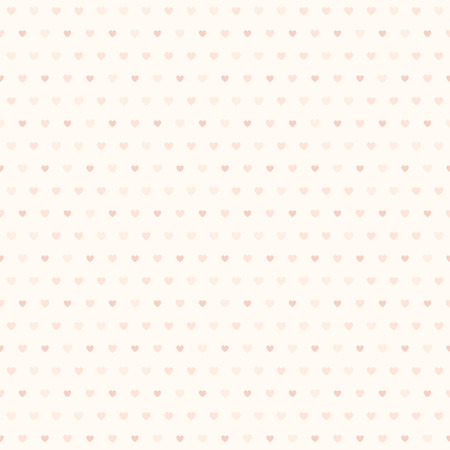 Rose heart pattern. Seamless vector background - red hearts of different size on light pink backdropのイラスト素材