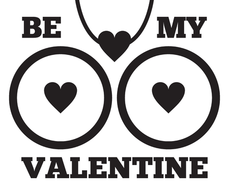 Valentineâs Day card with hearts and circles designのイラスト素材