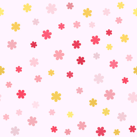 Flower pattern Seamless vector backgrounds on light backdrop.のイラスト素材