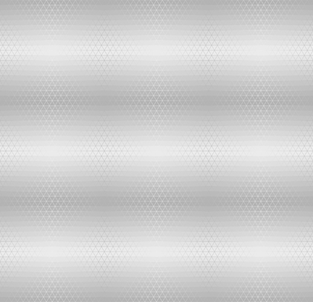 Silver metallic triangle pattern. Vector seamless background - gray and white triangles on gradient backdropのイラスト素材
