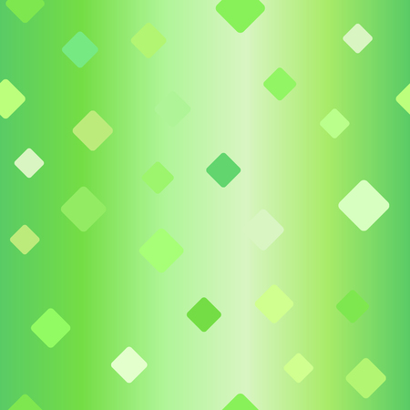 Gradient diamond pattern. Seamless vector background - green rounded diamonds on glossy backdropのイラスト素材