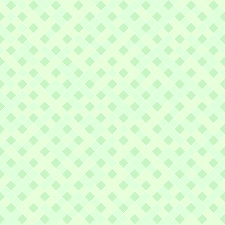 Green diamond pattern. Seamless vector background - green diamonds on light mint backdropのイラスト素材