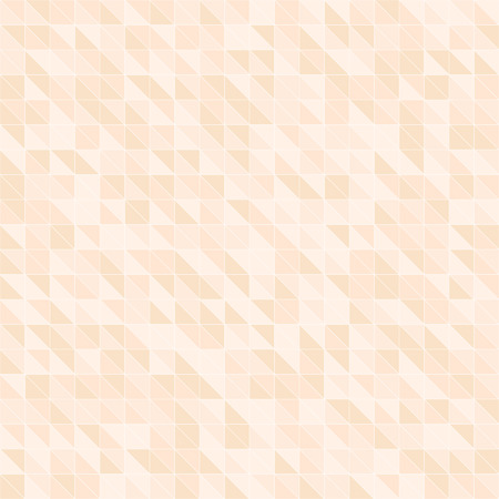 Peach triangle pattern. Seamless vector background - orange right triangles on light beige backdropのイラスト素材