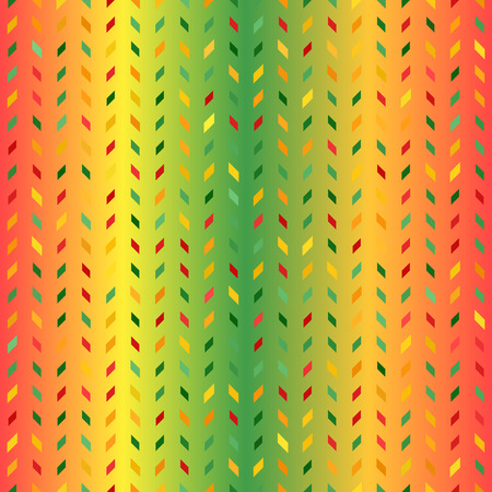 Glowing polygon pattern. Seamless vector background - red, light green, yellow, green, orange parallelograms on gradient backdropのイラスト素材