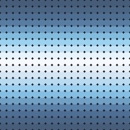 Circle pattern. Seamless vector background - blue, gray and white circles on black backdropのイラスト素材