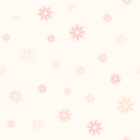 Rose flower pattern. Seamless vector background - red cornflowers on light pink backdropのイラスト素材
