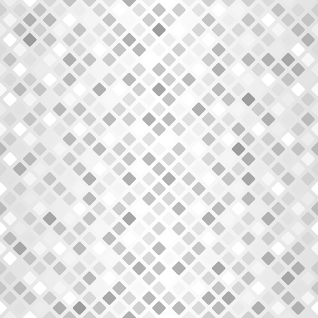 Glowing rounded square pattern. Seamless vector background - gray, silver and white diamonds on gradient backdropのイラスト素材