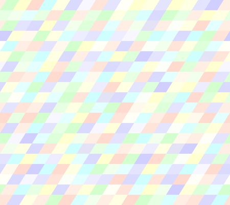Parallelogram pattern. Seamless vector background with violet, rose, cyan, yellow, green polygonsのイラスト素材