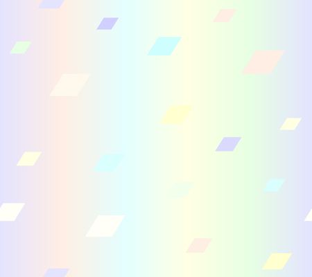Glossy polygon background. Seamless vector pattern - violet, rose, cyan, yellow, green parallelograms on glowing backdropのイラスト素材